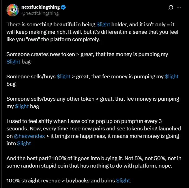 A quick look at the new launchpad Heaven and its token LIGHT: With 100% revenue repatriation, can it challenge Pump.fun?