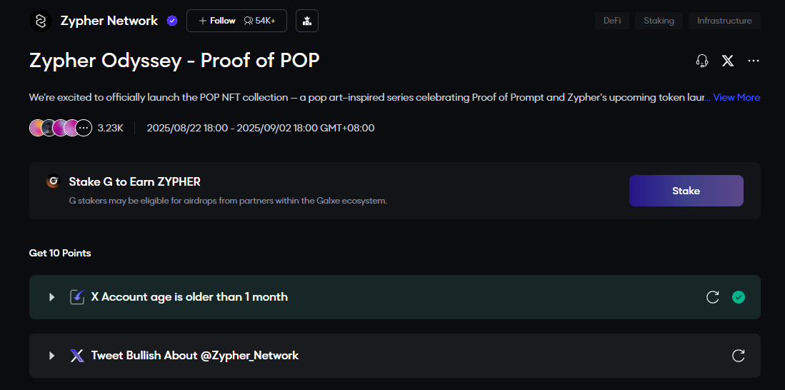 This week's featured interactive projects: Zypher Network mints free NFTs; o1.exchange gets OG badges; Miden testnet int