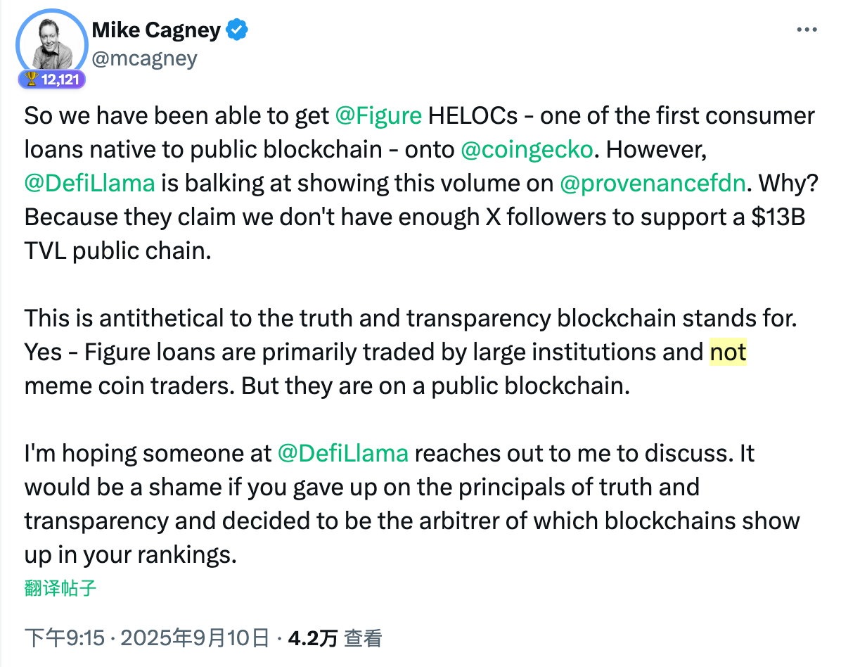 A billion false boom? Figure and DefiLlama's dispute over