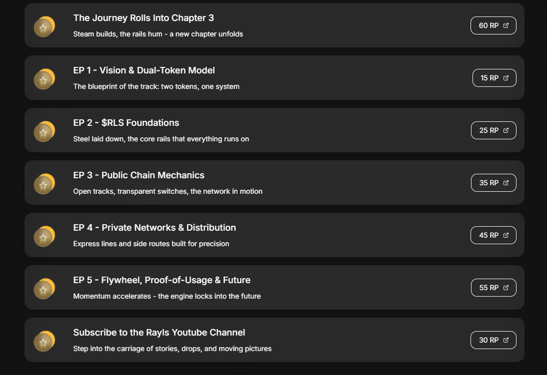 Popular Interaction Collection | Aster Phase 3 is now live; Rayls Points Quest updated (October 13th)