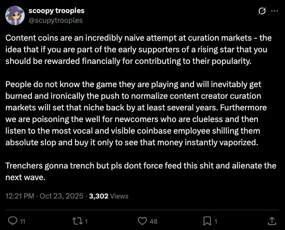 We may have misunderstood $JESSE; it's generating revenue for the Base chain.