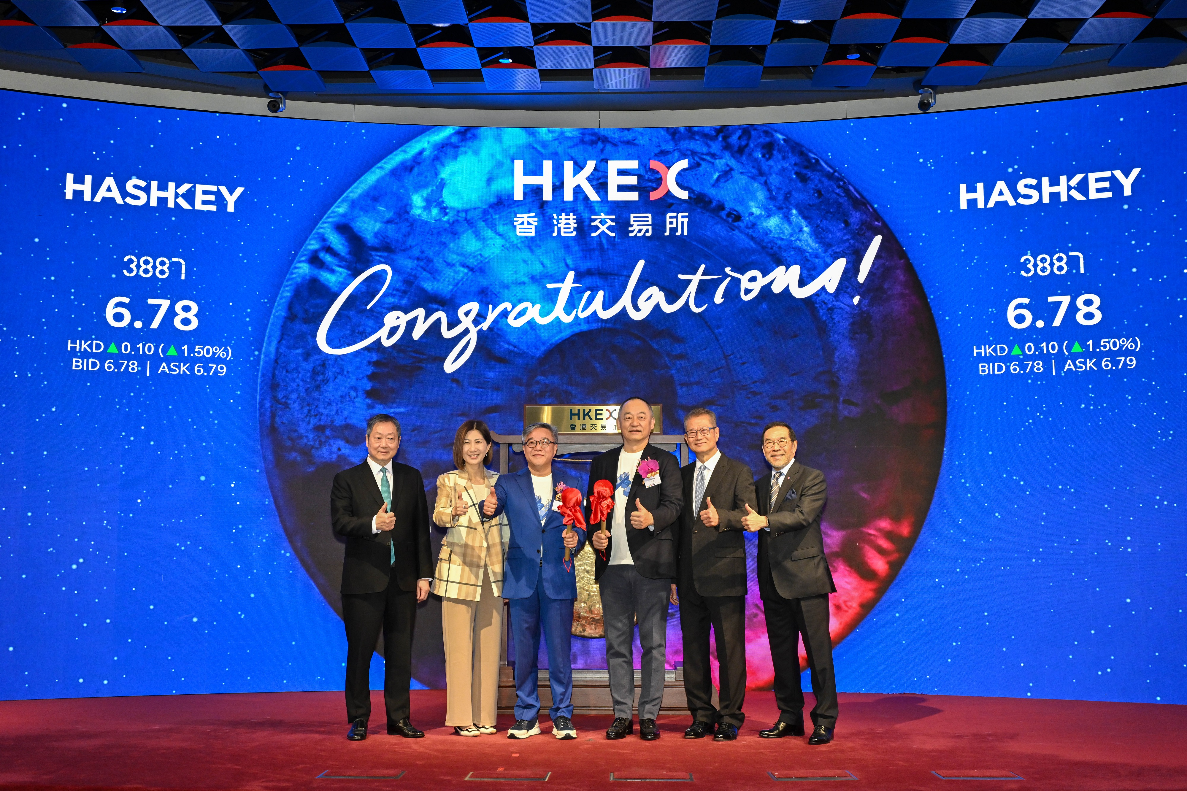 HashKey's share price fell below its IPO price on its first day of trading; 